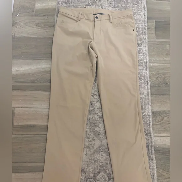 Lululemon ABC Classic-Fit Pant Warpstreme Size 38/34 Trench 5 Pocket - Picture 1 of 5